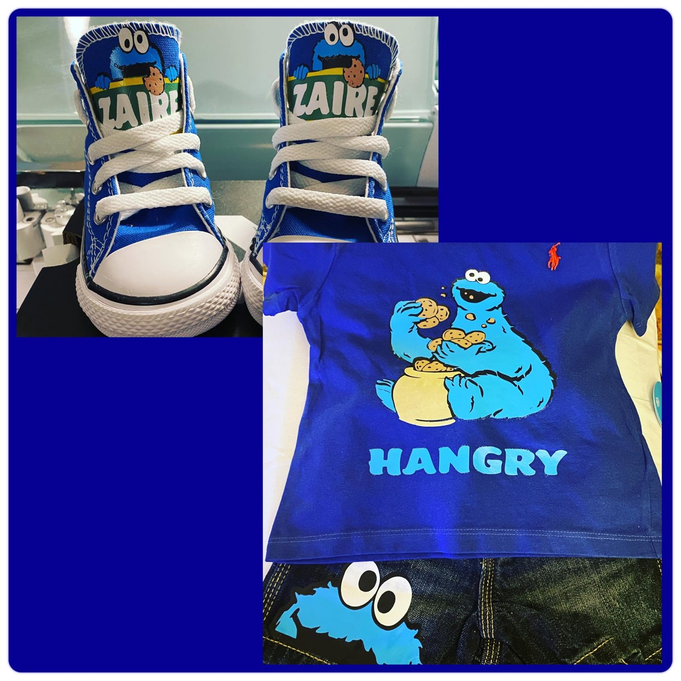 Custom character shoes and matching shirt